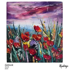 Gelincik, yağlı boya resim